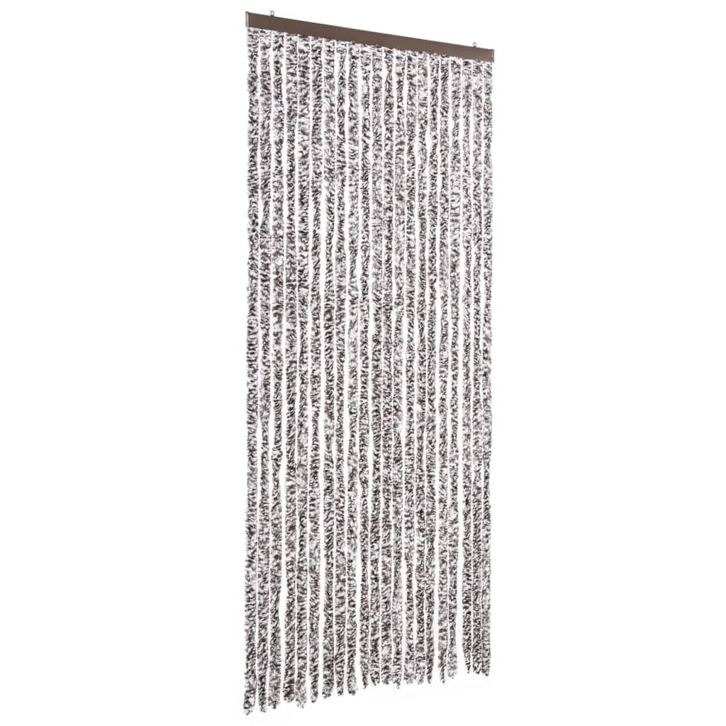 Cortina de mosca Vidaxl 90x220 cm Chenille Brown and Beige