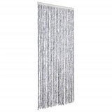 Vidaxl Fly Cundain 100x220 cm Chenille White and Grey