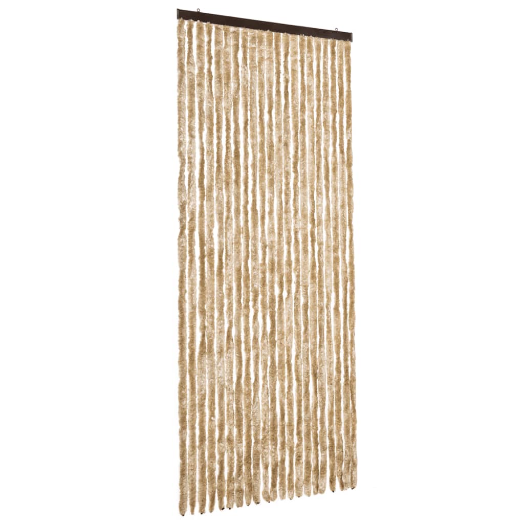 Vidaxl Fly Vorhang 90x220 cm Chenille Beige