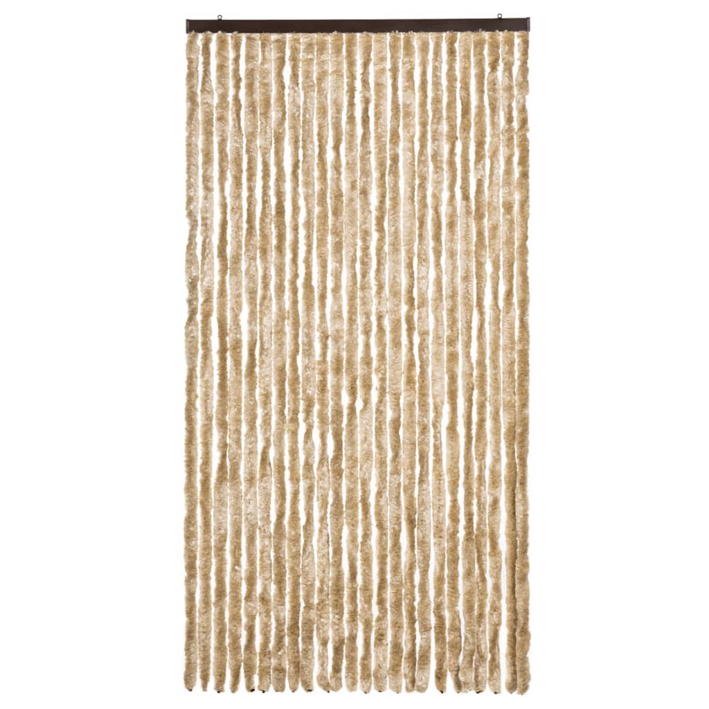 Vidaxl Fly Vorhang 100x220 cm Chenille Beige