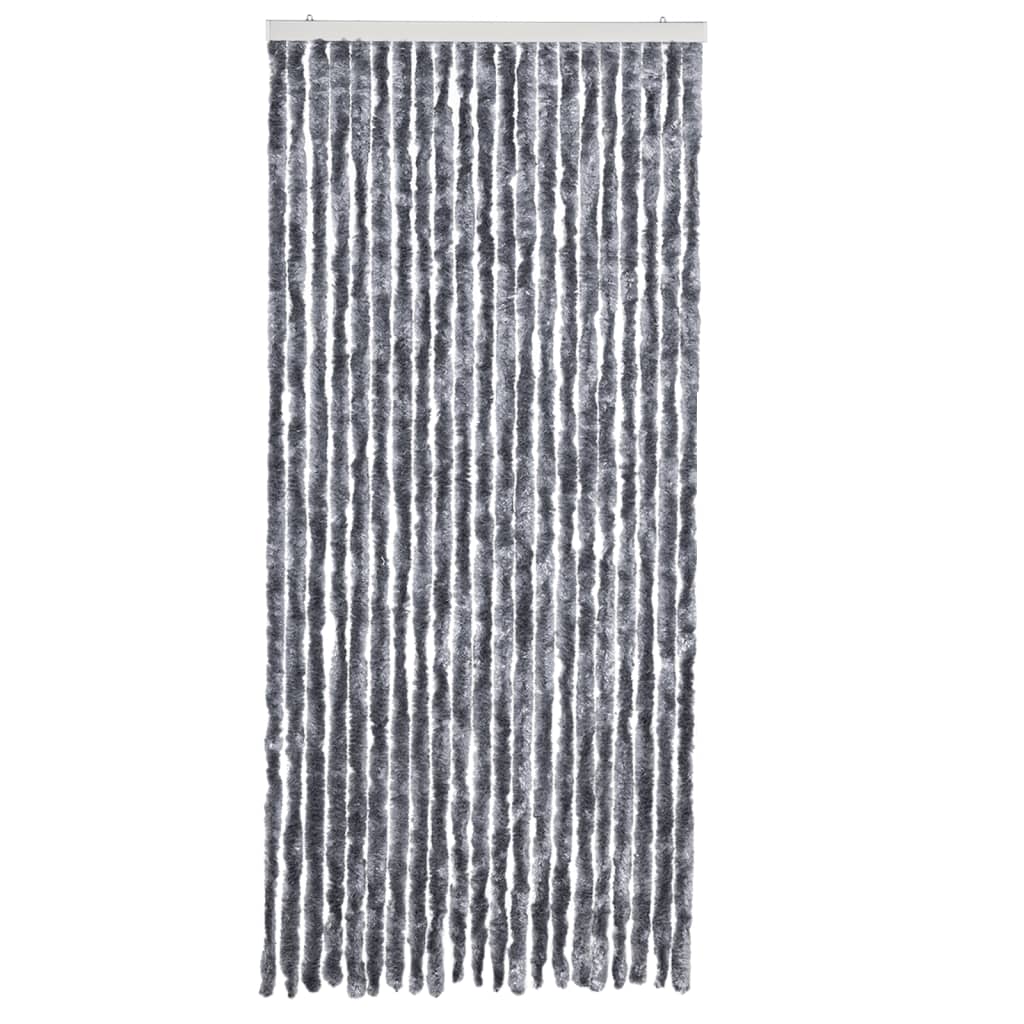 Vidaxl muha zavesa 90x220 cm Chenille Silver Colorled