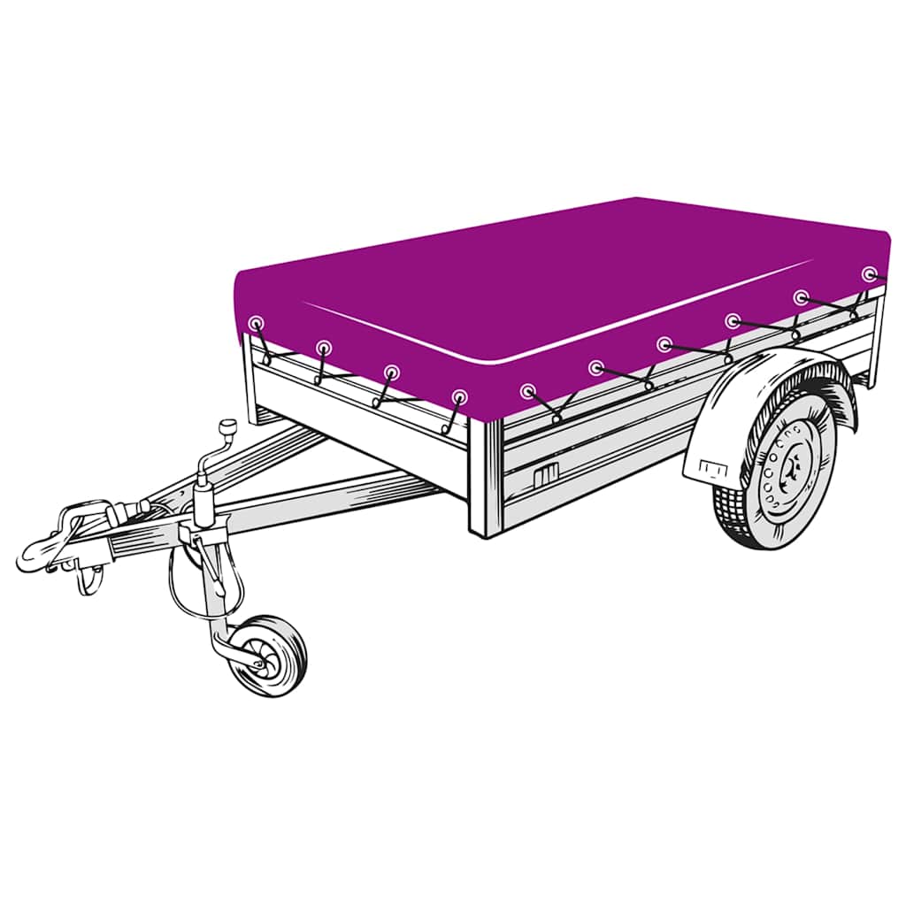 Vidaxl aanhangwagennet 2x3 m hdpe zwart