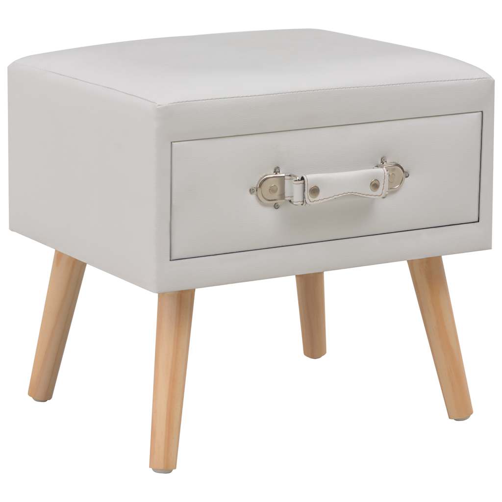 Vidaxl nachtkastjes 2 st 40x35x40 cm kunstleer wit