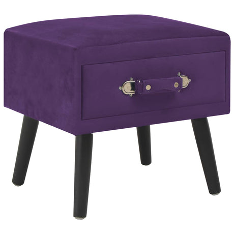 Vidaxl nachtkastjes 2 st 40x35x40 cm fluweel donkerpaars