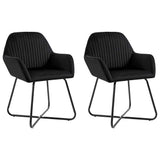 Vidaxl eetkamerstoelen 2 st fluweel zwart