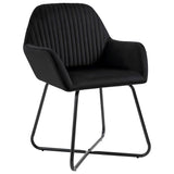 Vidaxl eetkamerstoelen 2 st fluweel zwart