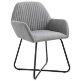 Vidaxl eetkamerstoelen 2 st stof lichtgrijs