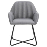 Vidaxl eetkamerstoelen 2 st stof lichtgrijs
