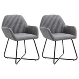 Vidaxl eetkamerstoelen 2 st stof donkergrijs