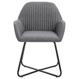 Vidaxl eetkamerstoelen 2 st stof donkergrijs