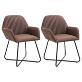 Vidaxl eetkamerstoelen 2 st stof bruin