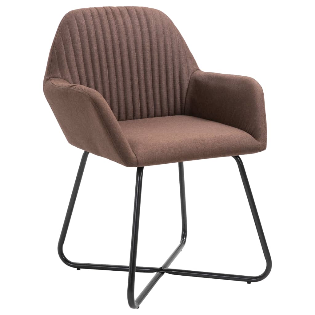 Vidaxl eetkamerstoelen 2 st stof bruin