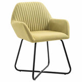 Vidaxl eetkamerstoelen 2 st stof groen