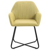 Vidaxl eetkamerstoelen 2 st stof groen