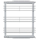 Vidaxl draadmand uittrekbaar 3-laags 47x15,5x55,5 cm zilverkleurig