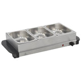 Vidaxl buffet warmer 200 w 3x1,5 l in acciaio inossidabile