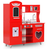 Vidaxl Børns Play Kitchen 84x31x89 cm MDF Rød