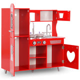 Vidaxl Børns Play Kitchen 84x31x89 cm MDF Rød