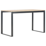 Vidaxl computerbureau 120x60x70 cm zwart en eikenkleurig