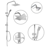 VidaXL shower head set double with hand shower stainless steel