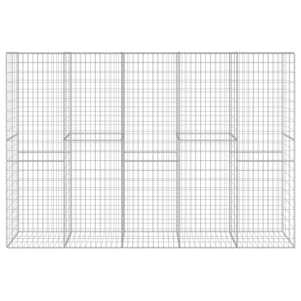 Vidaxl stena Schanskorf s pokrovom 300x50x200 cm pocinkano jeklo