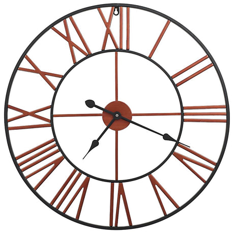 Vidaxl wandklok 58 cm metaal rood