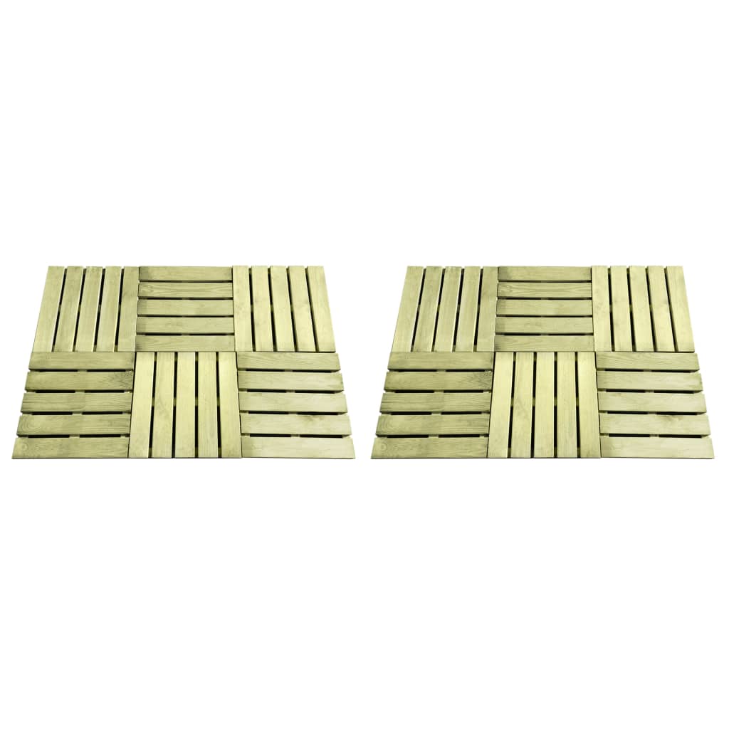 Vidaxl 12 St Terrace Tiles 50x50 cm de madera verde