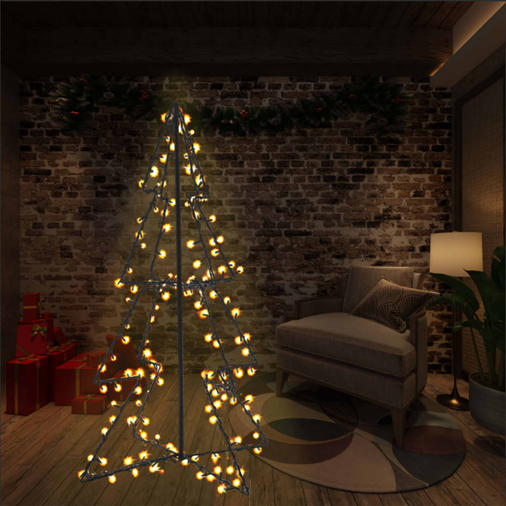 Vidaxl Kegelkerstboom 160 LED'er inde og uden for 78x120 cm