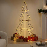 Vidaxl kegelkerstboom 240 led's binnen en buiten 115x150 cm