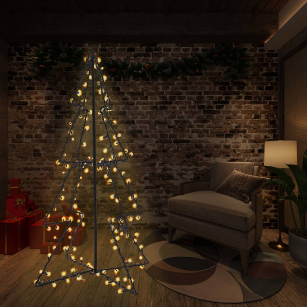 Vidaxl Kegelkerstboom 240 LED'er inde og uden for 115x150 cm