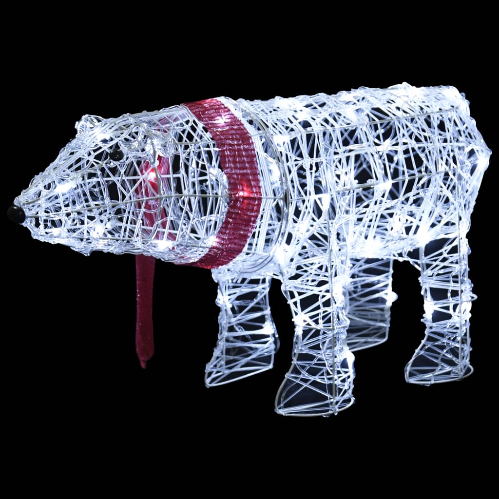 Vidaxl Christmas Lighting Bear 45 LED 71x20x38 cm acrilico