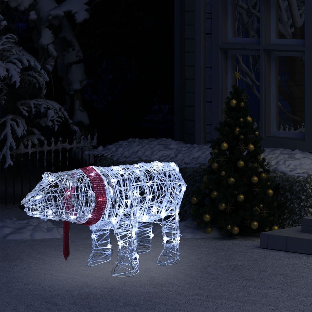 Vidaxl Christmas Lighting Bear 45 LED 71x20x38 cm acrilico