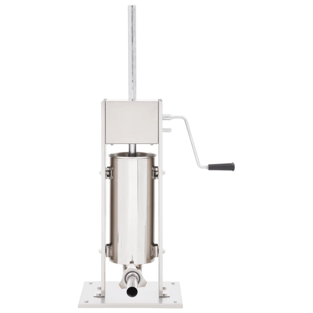Vidaxl pølsefyllhåndbok 5 L rustfritt stål sølvfarget
