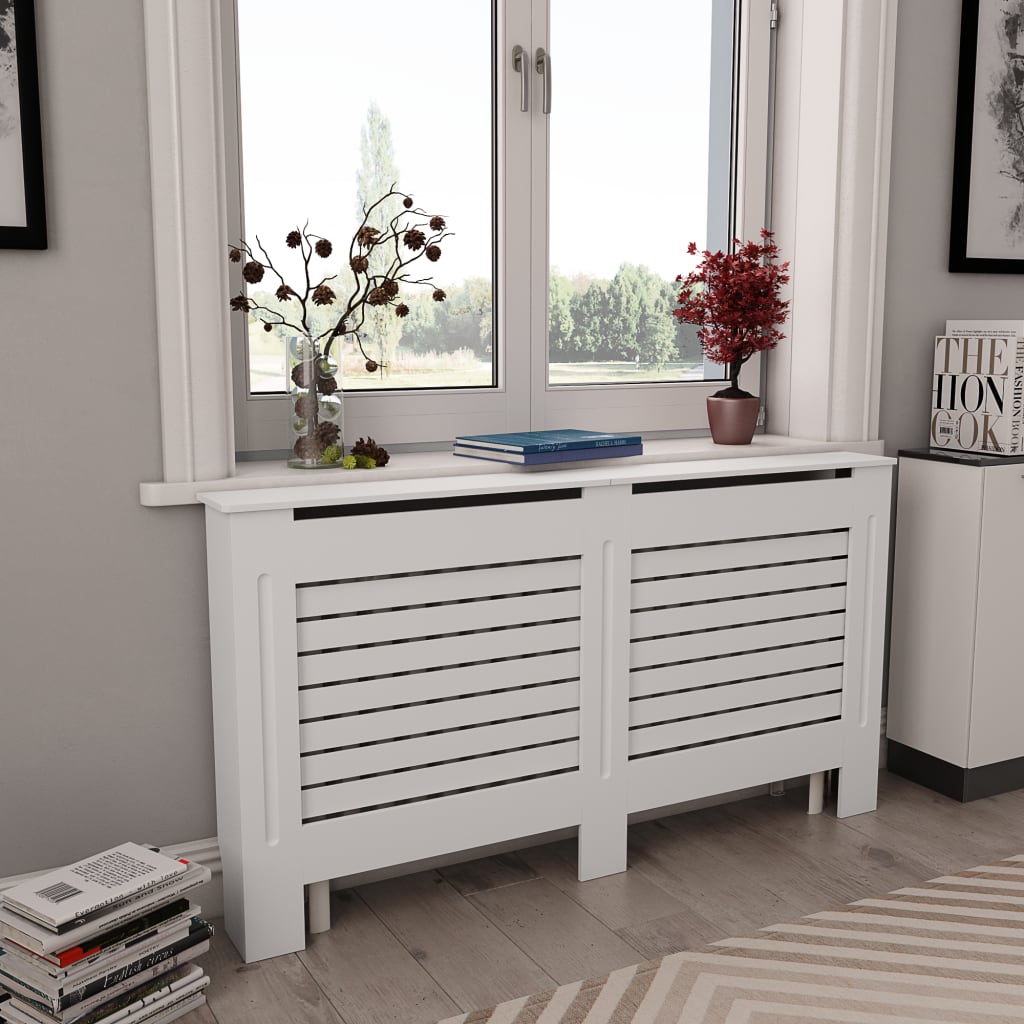 Vidaxl Radiatorom Construction 152x19x81,5 cm MDF White