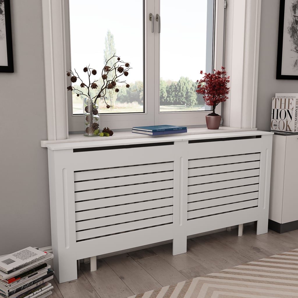 Vidaxl Radiatorom Construction 172x19x81.5 cm MDF bianco