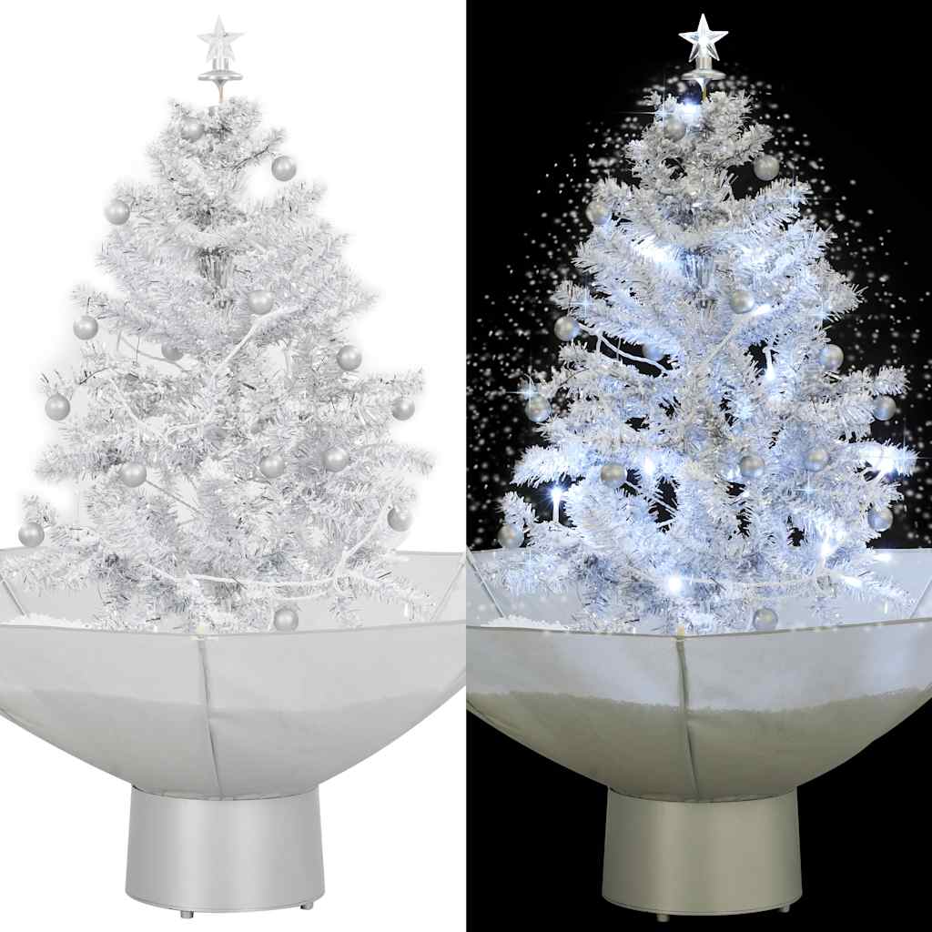 Vidaxl kerstboom sneeuwend met paraplubasis 75 cm wit