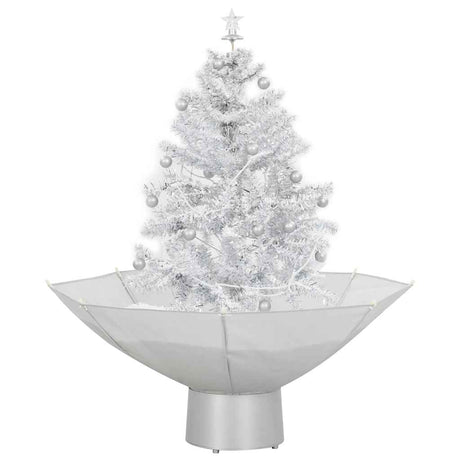 Vidaxl kerstboom sneeuwend met paraplubasis 75 cm wit