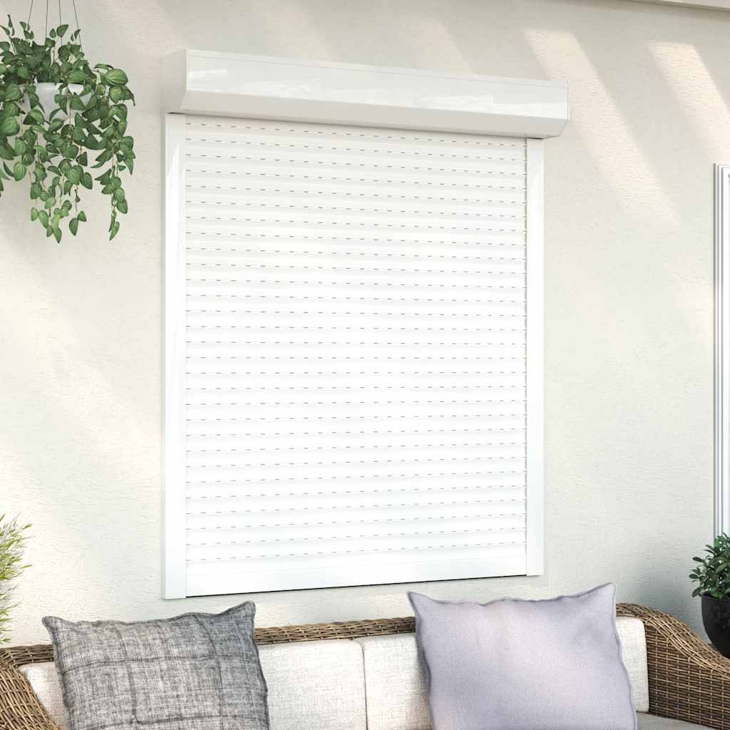 Vidaxl roller shutter 110x130 cm aluminum white