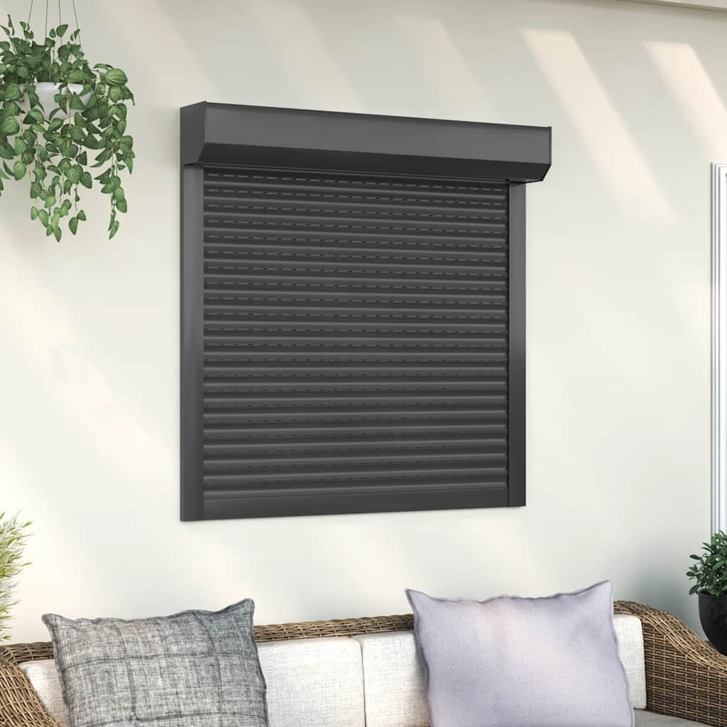 Vidaxl Roller Shutter 100x100 cm Aluminium -Anthrazitfarbe