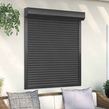 Vidaxl Roller Shutter 110x130 cm Aluminium Antracit -farvet