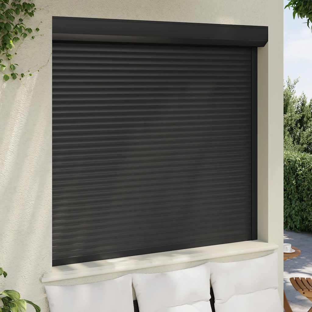 Vidaxl Roller Shutter 160x150 cm Aluminium Antracit -farvet