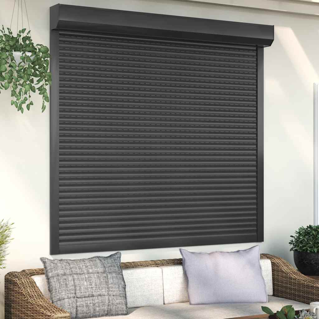 Vidaxl Roller Shutter 160x150 cm aluminium Anthracite -färgad