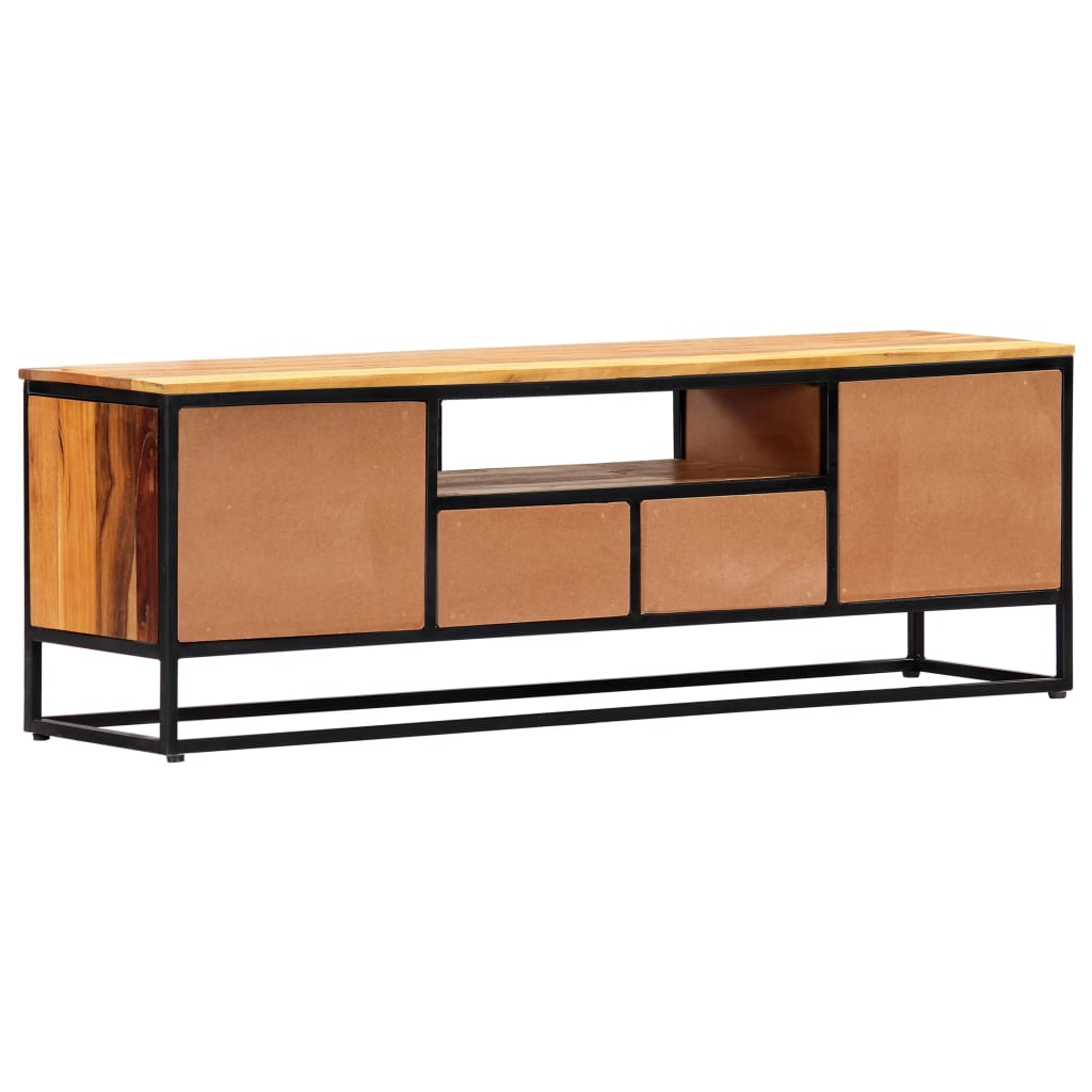Vidaxl tv-meubel 120x30x40 cm massief gerecycled hout en staal