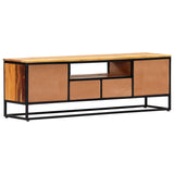 Vidaxl tv-meubel 120x30x40 cm massief gerecycled hout en staal