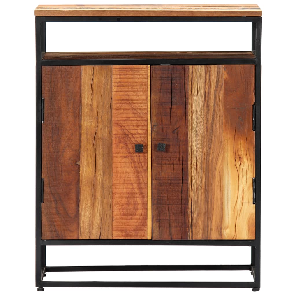 Vidaxl bijzetkast 60x35x76 cm massief gerecycled hout en staal