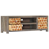 Vidaxl tv-meubel 120x30x40 cm massief mangohout grijs