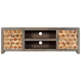 Vidaxl tv-meubel 120x30x40 cm massief mangohout grijs