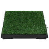 Vidaxl Pet Wilet con bidone e erba artificiale 63x50x7 cm verde