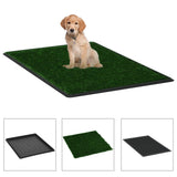 VidaXL Pet toilet with bin and artificial grass 64x51x3 cm green