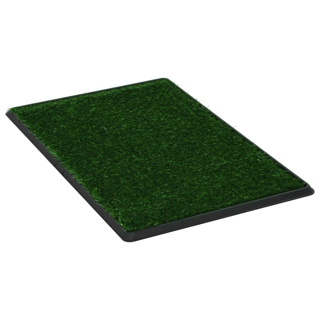 Vidaxl Pet Wilet con bidone e erba artificiale 76x51x3 cm verde